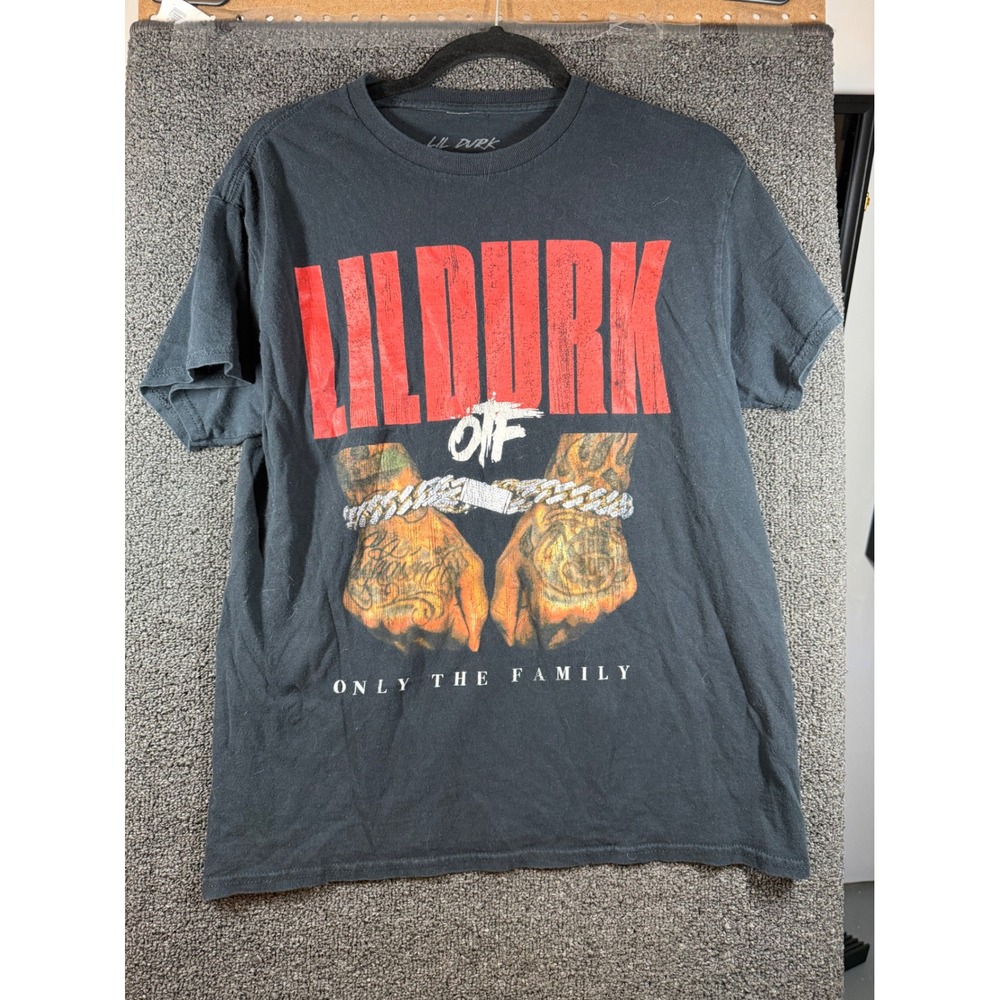 Lil Durk Graphic T-Shirt Mens Medium Black OTF Only The Family Hip Hop Tee